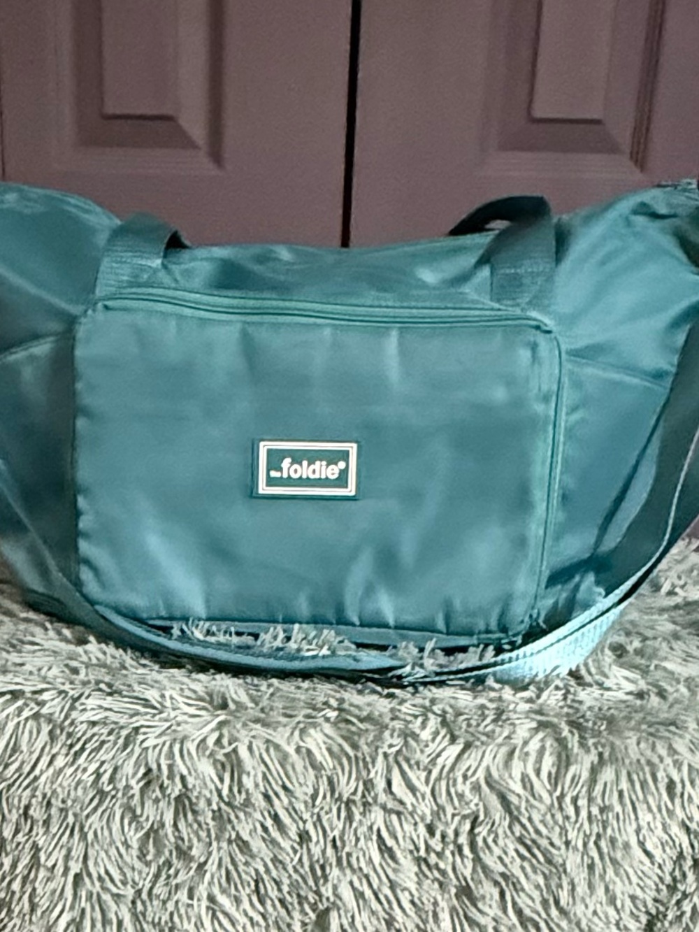 NWT The Foldie Teal Women's Travel Duffel Bag